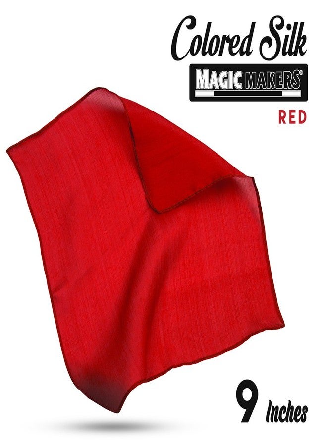 Magic Makers Professional Grade 9 Inch Magician's Silk - Red - Image 1